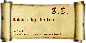 Baborszky Dorina névjegykártya